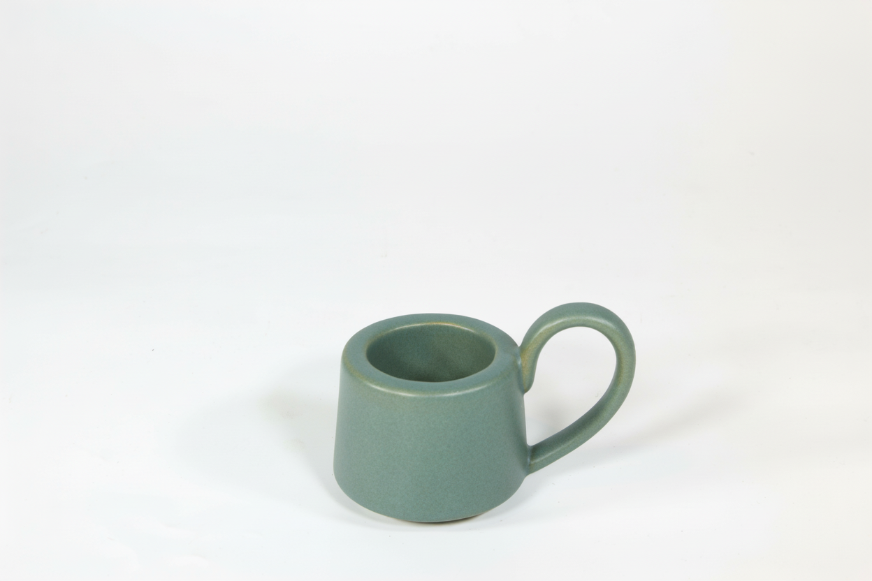 פמוט חרס TEA ירוק פסטל 6*8