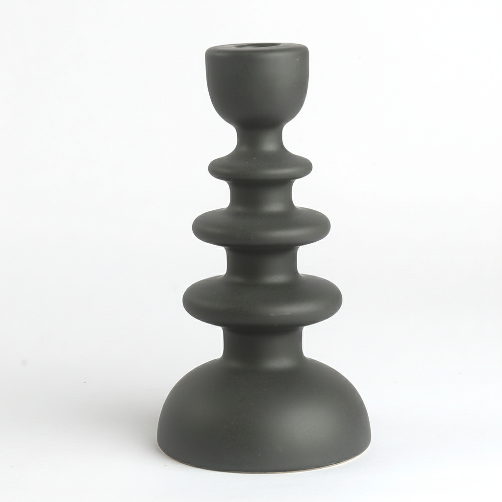 פמוט חרס LAMP שחור 10*19 ס"מ