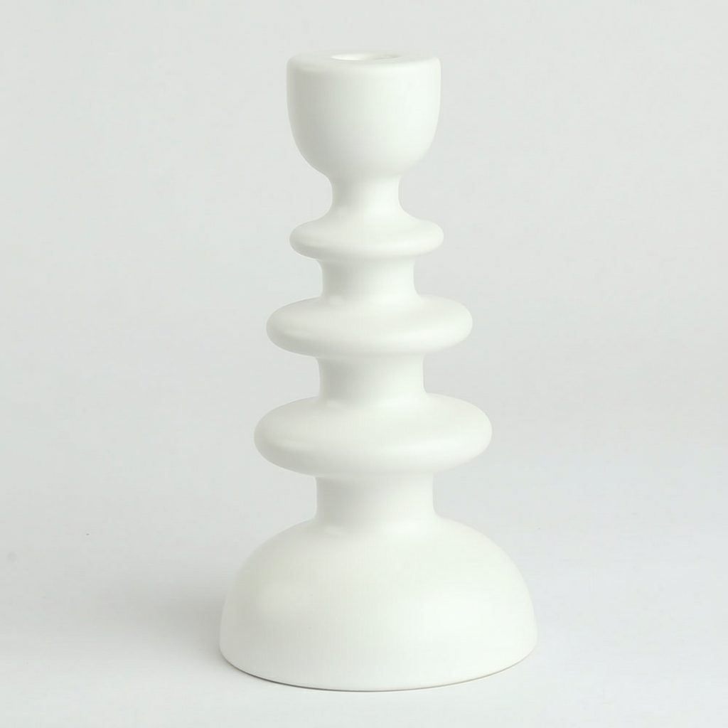 פמוט חרס LAMP לבן