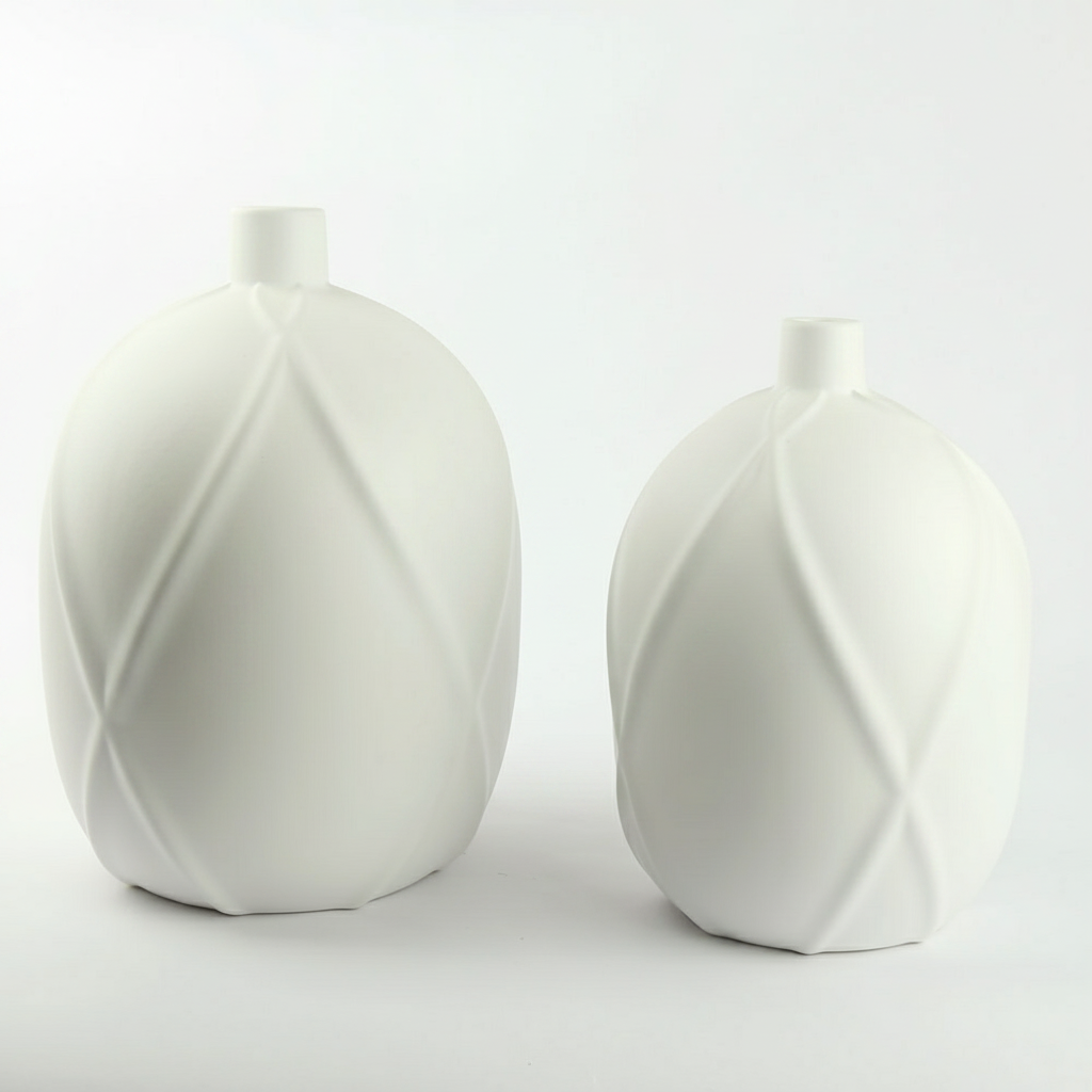 כד חרס YOTA לבן קטן 23*32 ס"מ