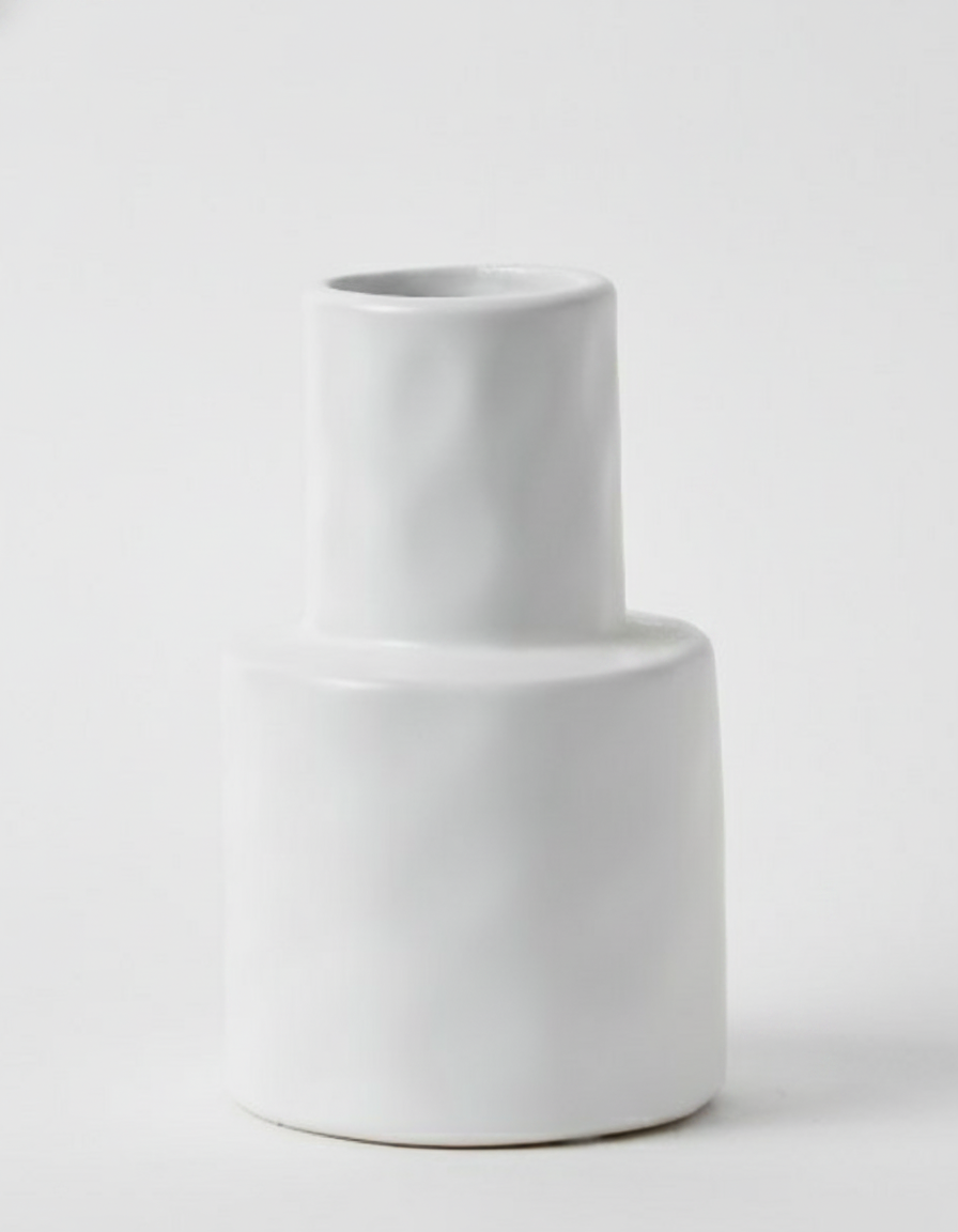 כד חרס BRIK לבן - 15 ס"מ