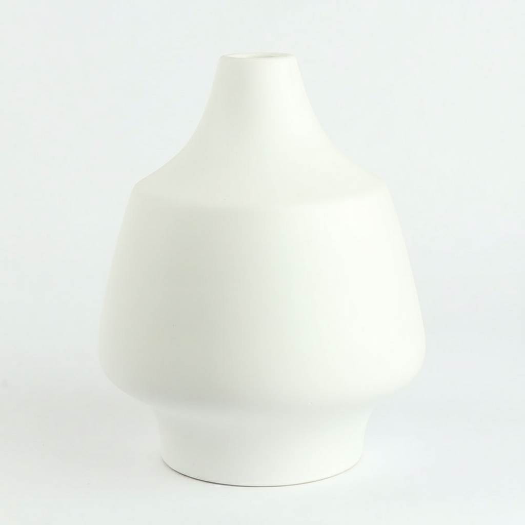 כד חרס BEND לבן גדול 20*25