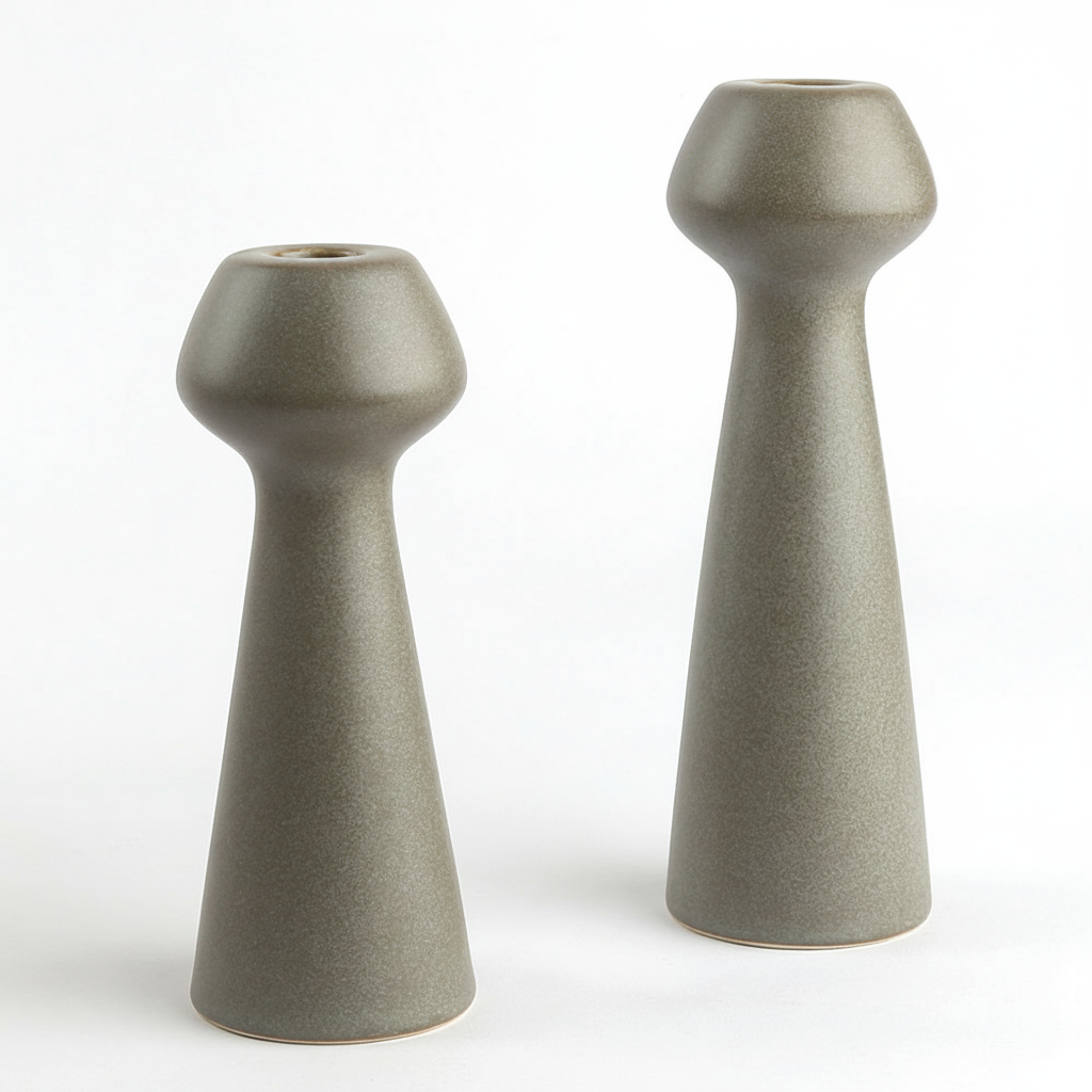 סט פמוטי חרס MIL אפור 16-19 ס"מ