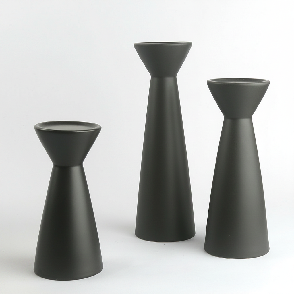 פמוט חרס PARK שחור