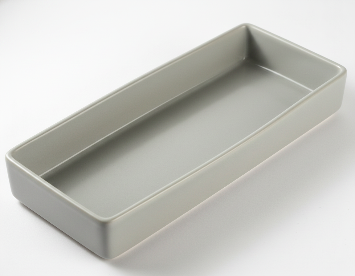 מגש מלבני PAS אפור 24*10