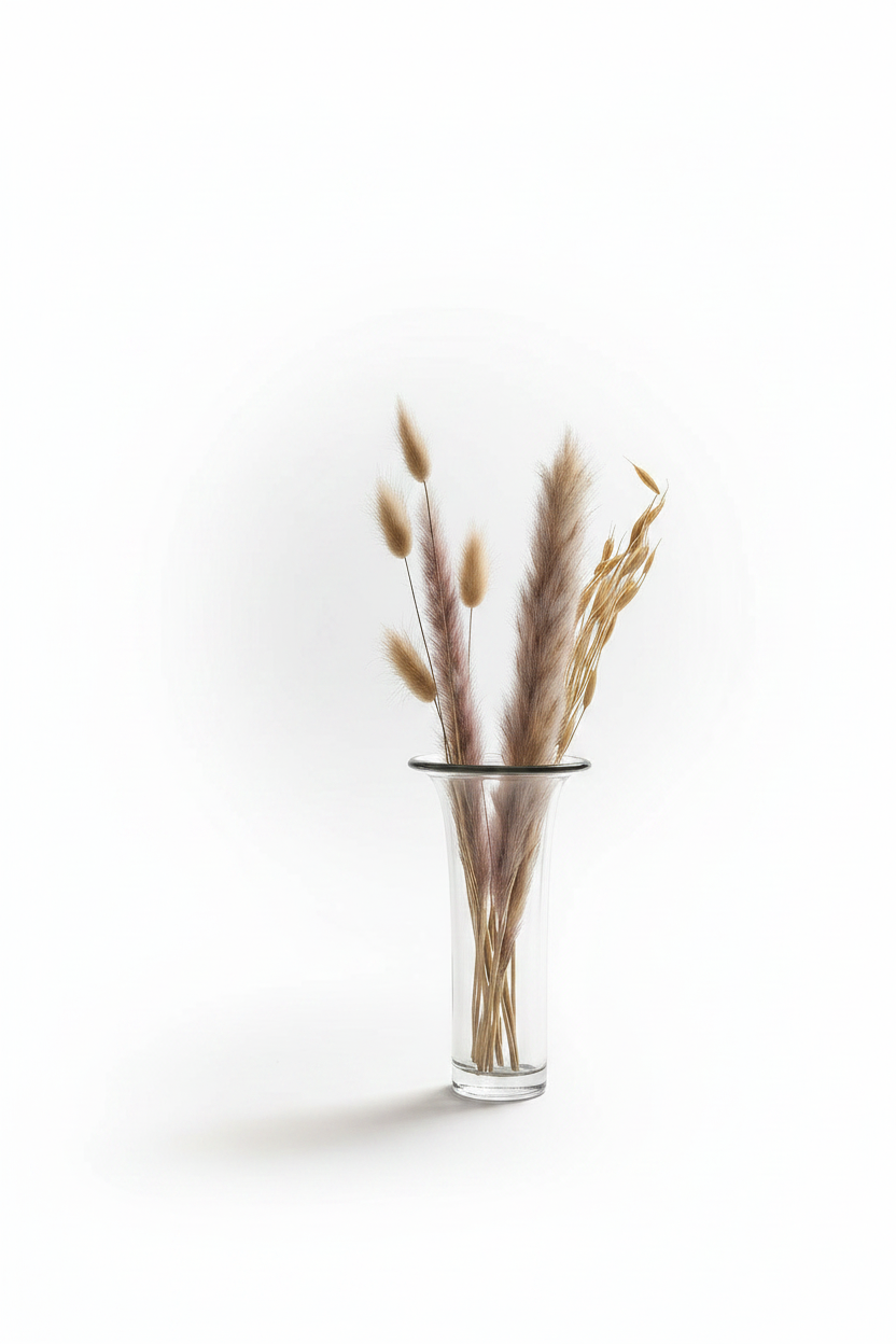 פמוט זכוכית ART שקוף - 20 ס"מ