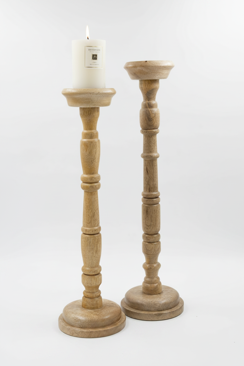 פמוט עץ 56 ס"מ NATURAL