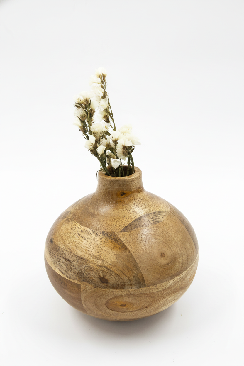 ואזה עץ  16 ס"מ BALL טבעי