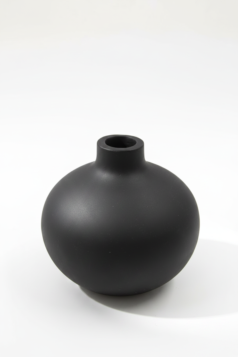 ואזה עץ  16 ס"מ BALL שחור