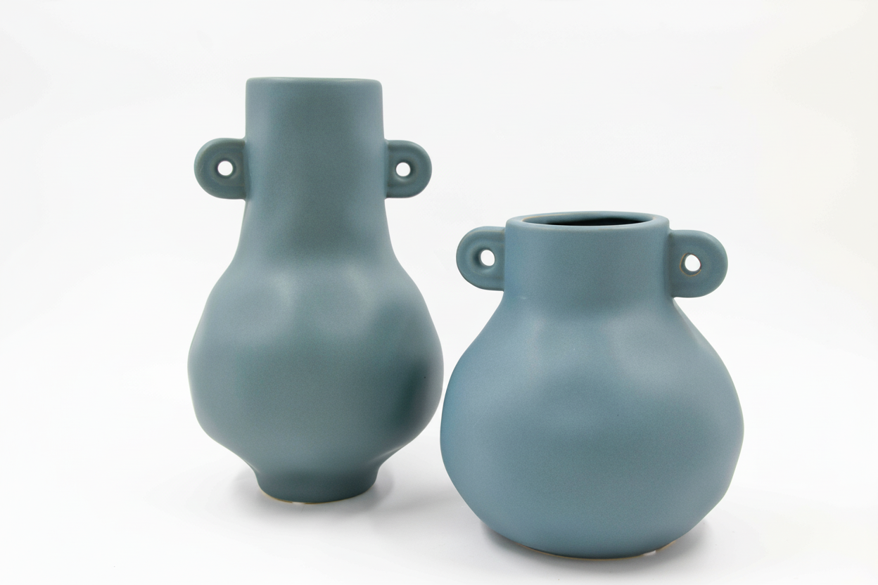 כד חרס JOL כחול 15*16