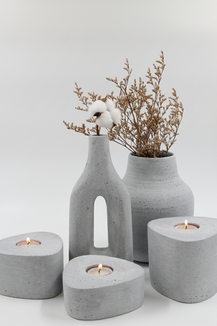 פמוט בטון TRIPL קטן 5.5 ס"מ