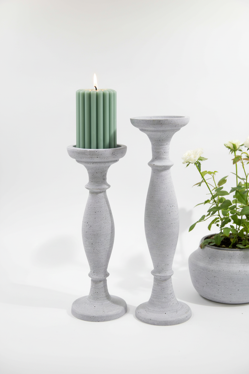 פמוט בטון LAMP גדול 35 ס"מ