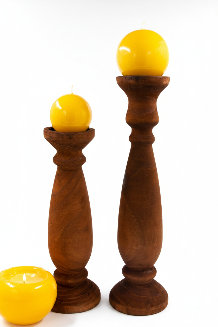 פמוט עץ MAXI גדול 45 ס"מ