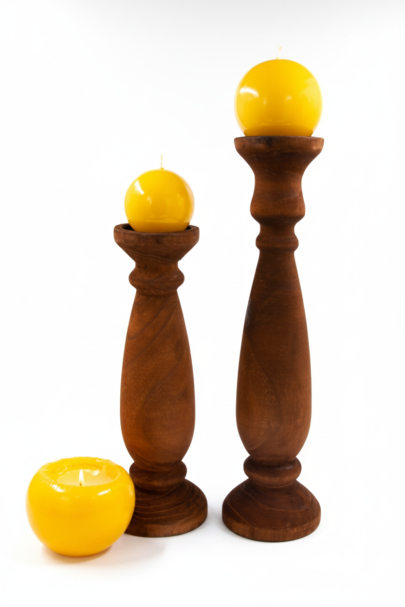 פמוט עץ MAXI קטן 35 ס"מ