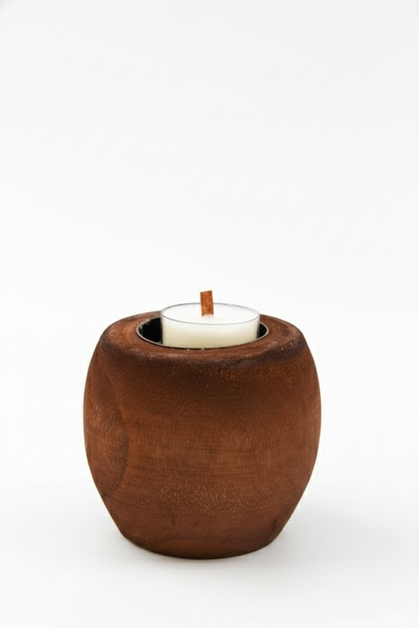 פמוט עץ כדור 8 ס"מ