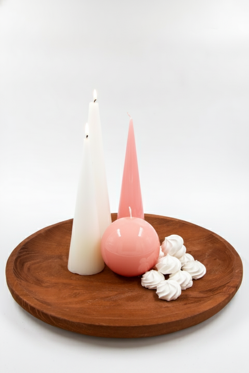 מגש עץ עגול קלאסי - 50-סמ