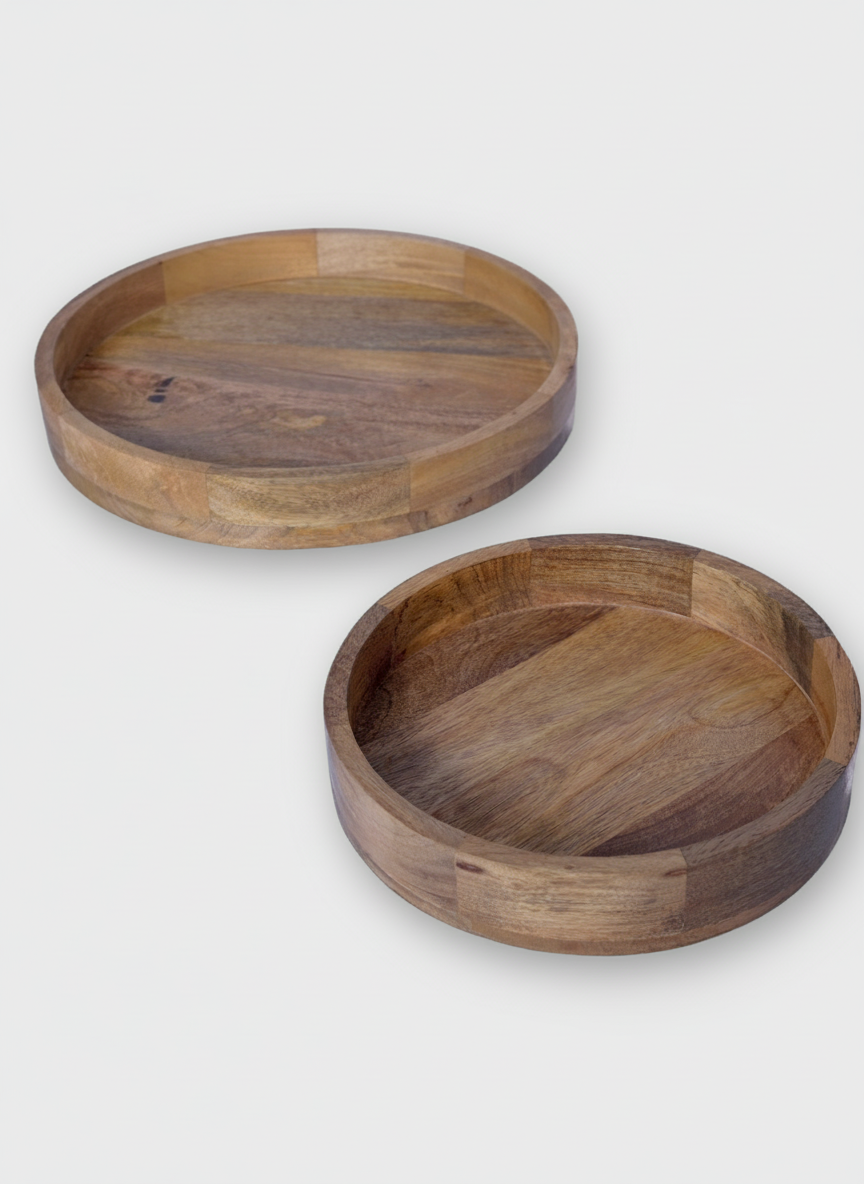 מגש עץ BOHO נטורל 35 ס"מ