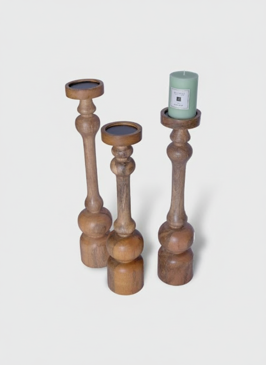 פמוט עץ VINI קטן 46 ס"מ