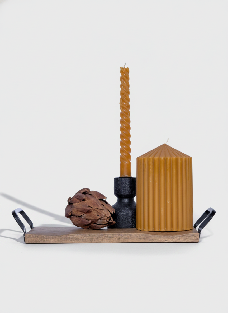 מגש עץ NATURAL ריבועי 30 ס"מ