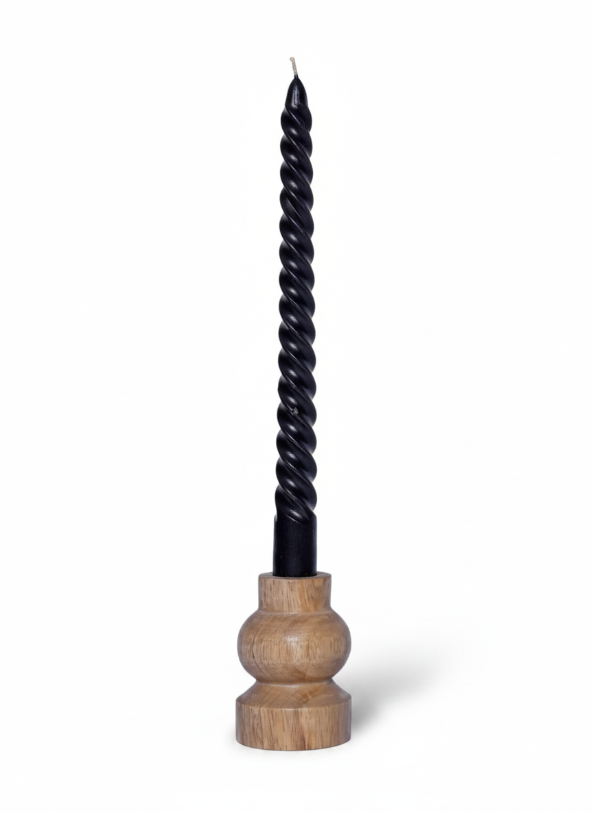 פמוט עץ BETTY נטורל 7.5 ס"מ