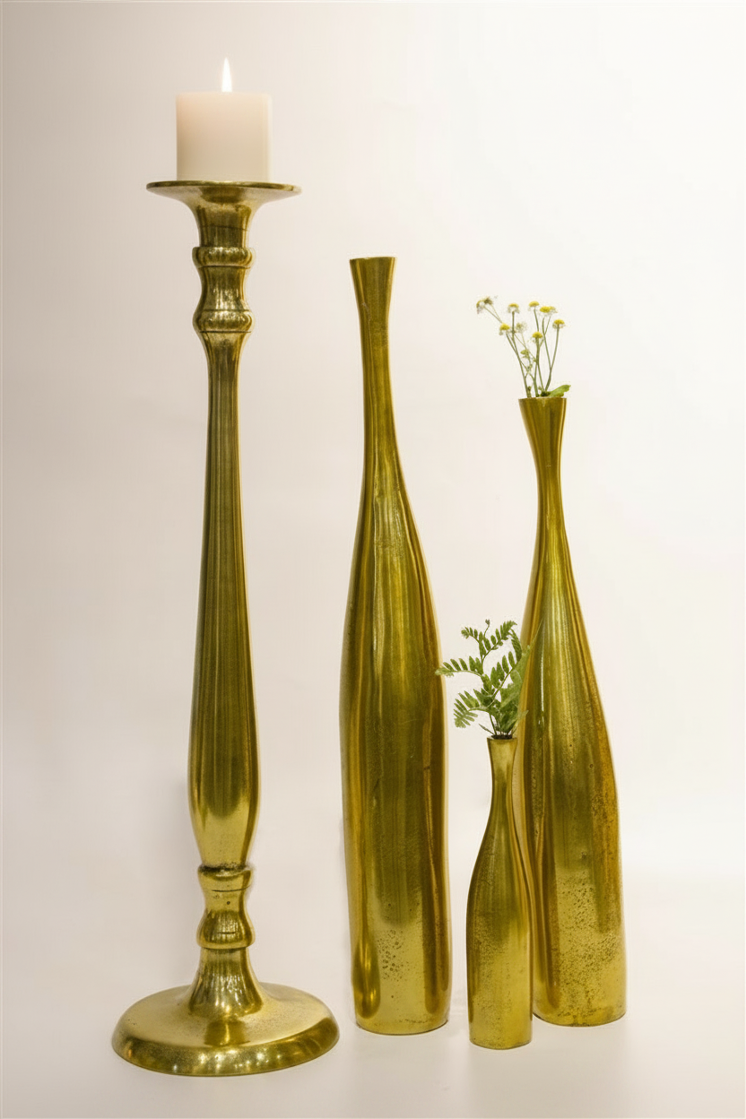 כד מתכת LONGNECK זהב - 48 ס"מ