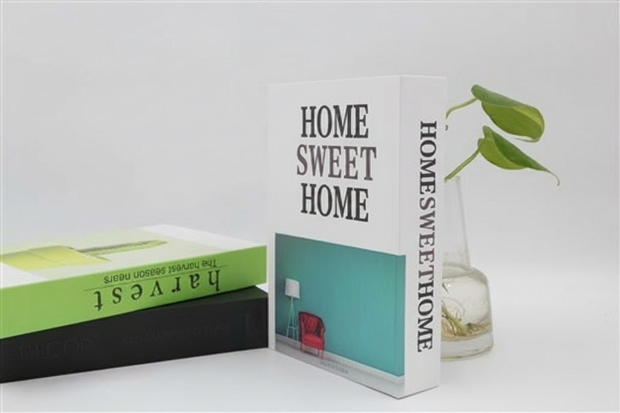 ספר דקורטיבי 21.5*15.5 SWEET HOME לבן