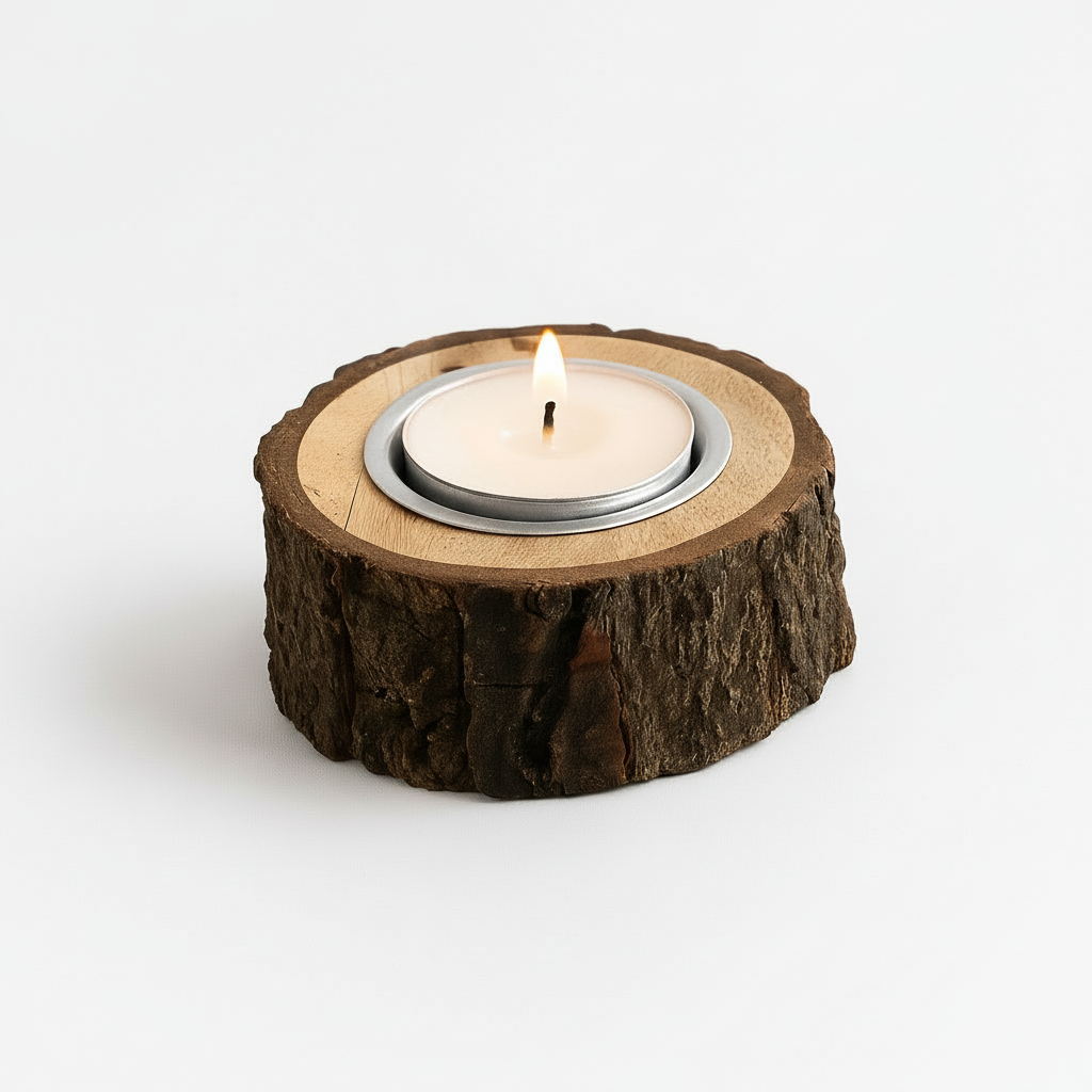 פמוט עץ טבעי