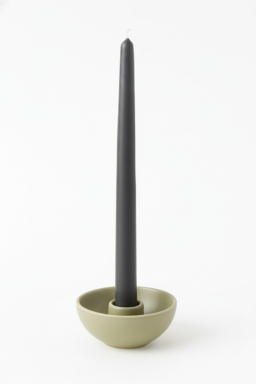 פמוט חרס DIS ירוק 9*3.5