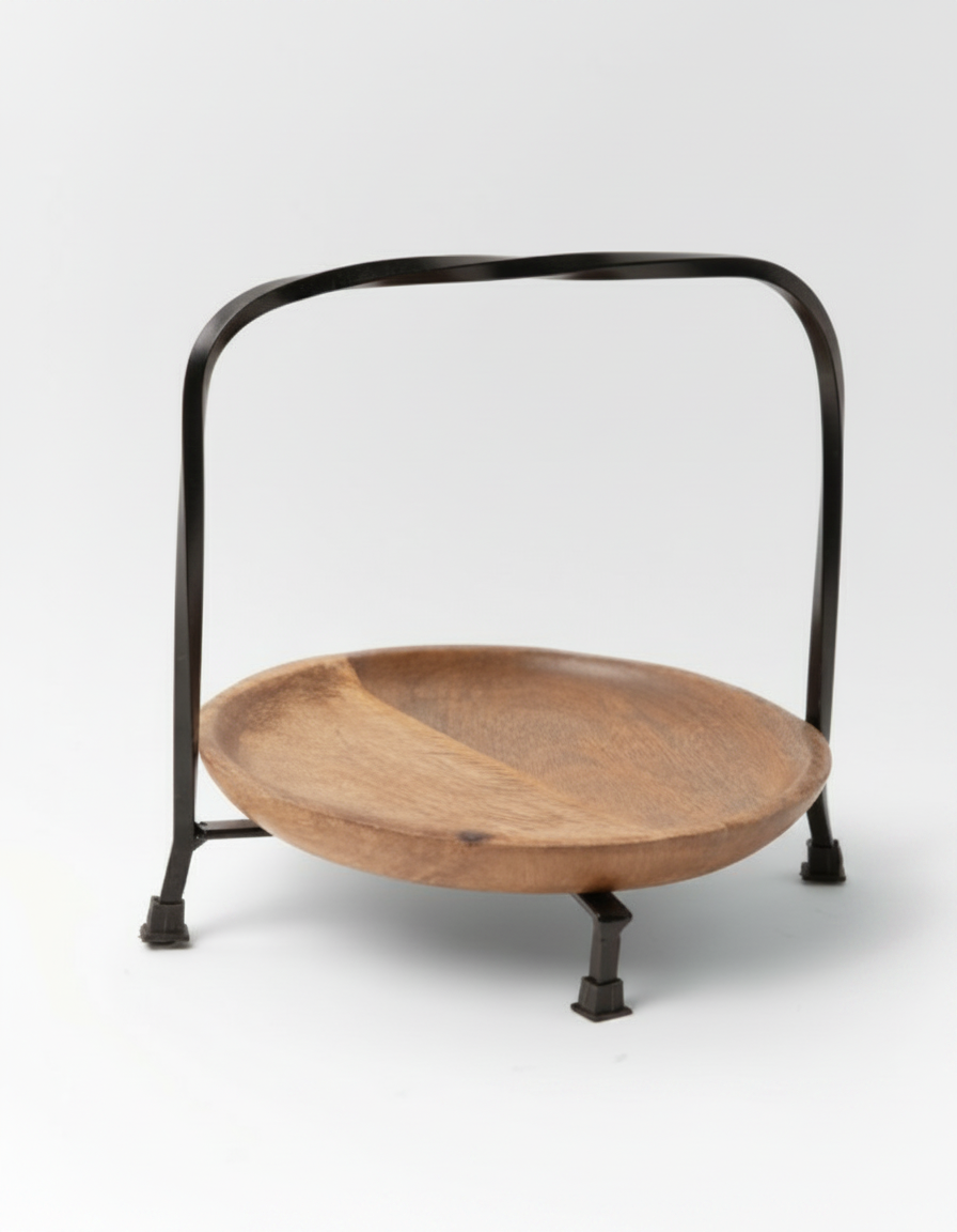 סטנד עץ ומתכת קטן 20*28 ס"מ