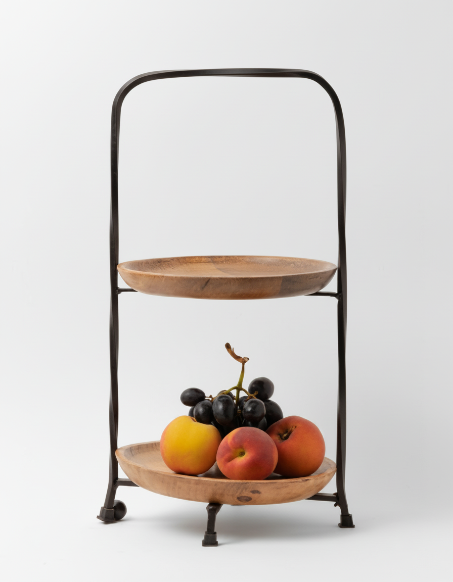 סטנד עץ ומתכת גדול 20*40 ס"מ