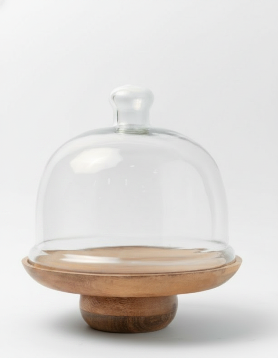 מגש עץ לעוגה קלאסי 22*23 ס"מ