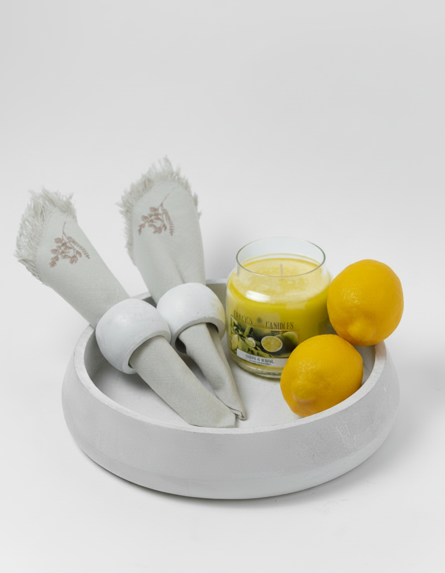 מגש עץ פרובנס לבן