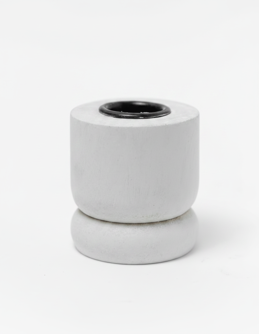 פמוט עץ דינר גדול 6 ס"מ