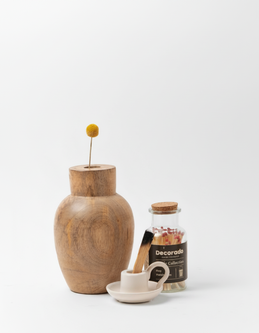 כד עץ ג'יני קטן 13*19 ס"מ