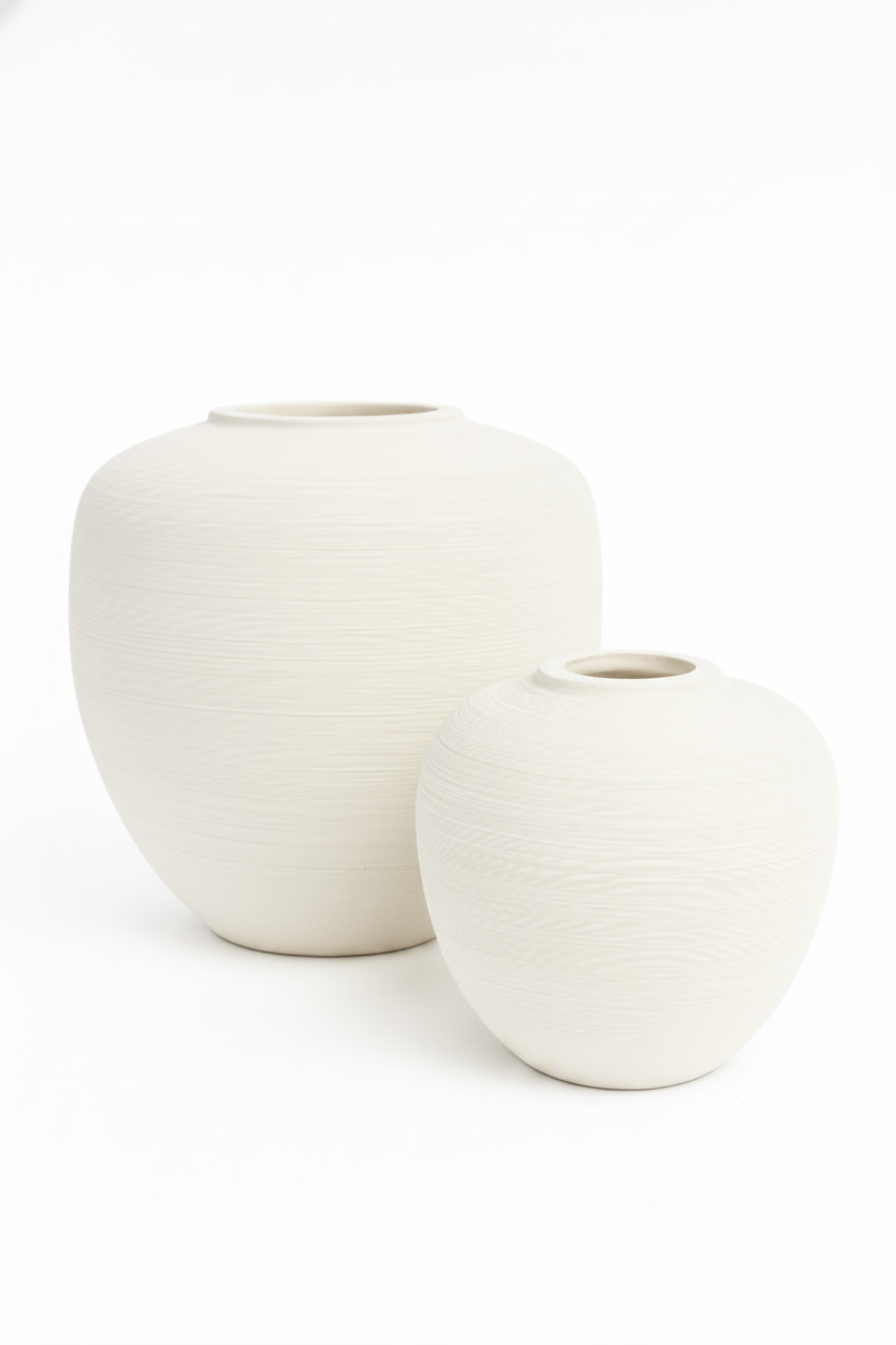 כד חרס FEEL לבן 16 ס''מ