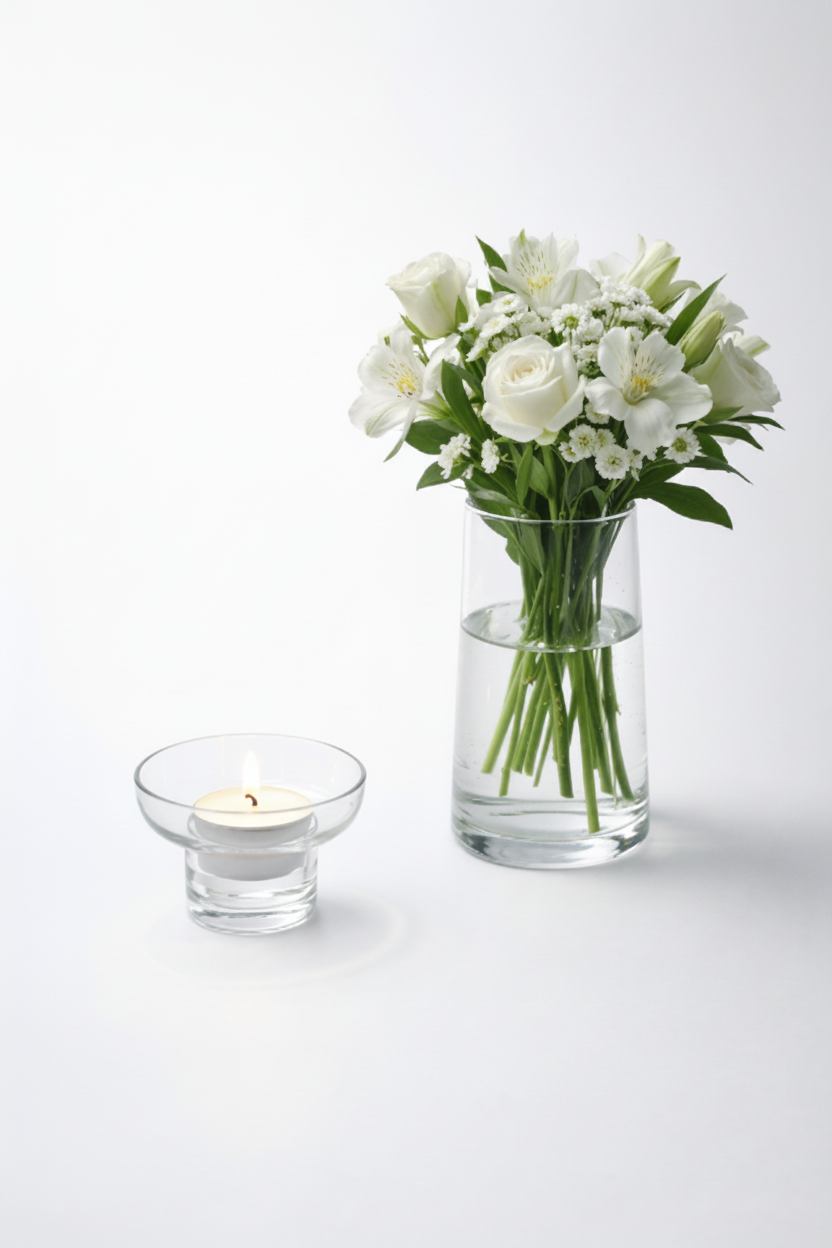 פמוט / ואזה זכוכית מגדלור 10*19 ס"מ