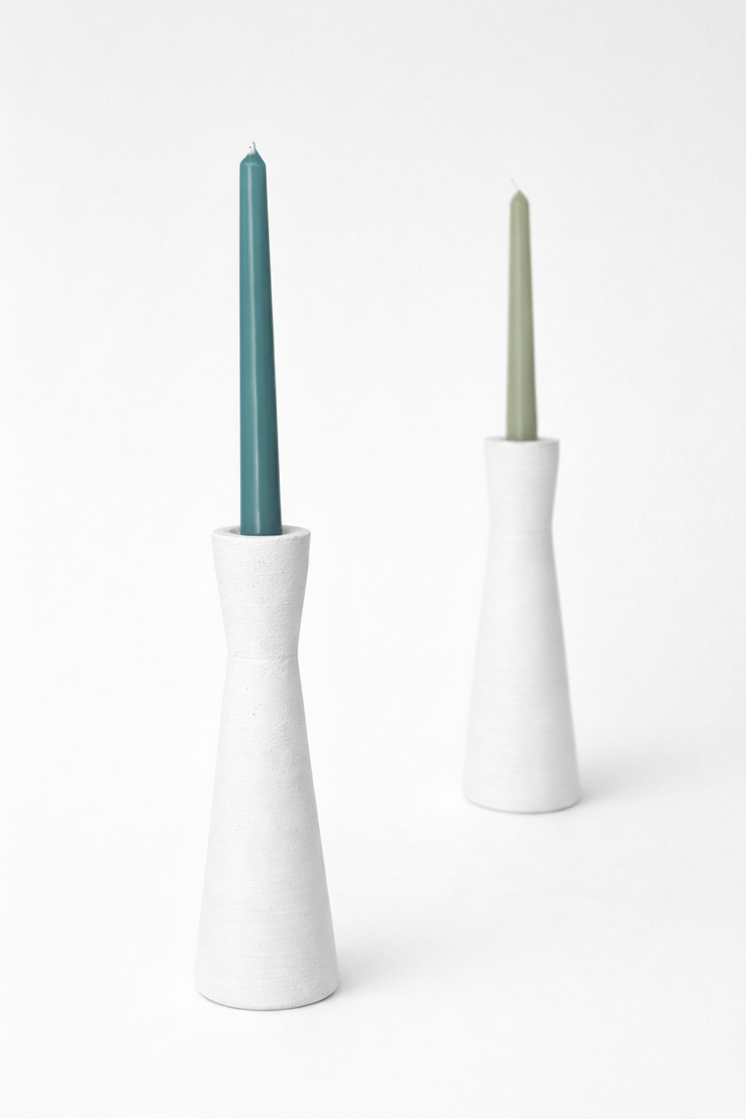 פמוט TORO בטון לבן 30 ס''מ