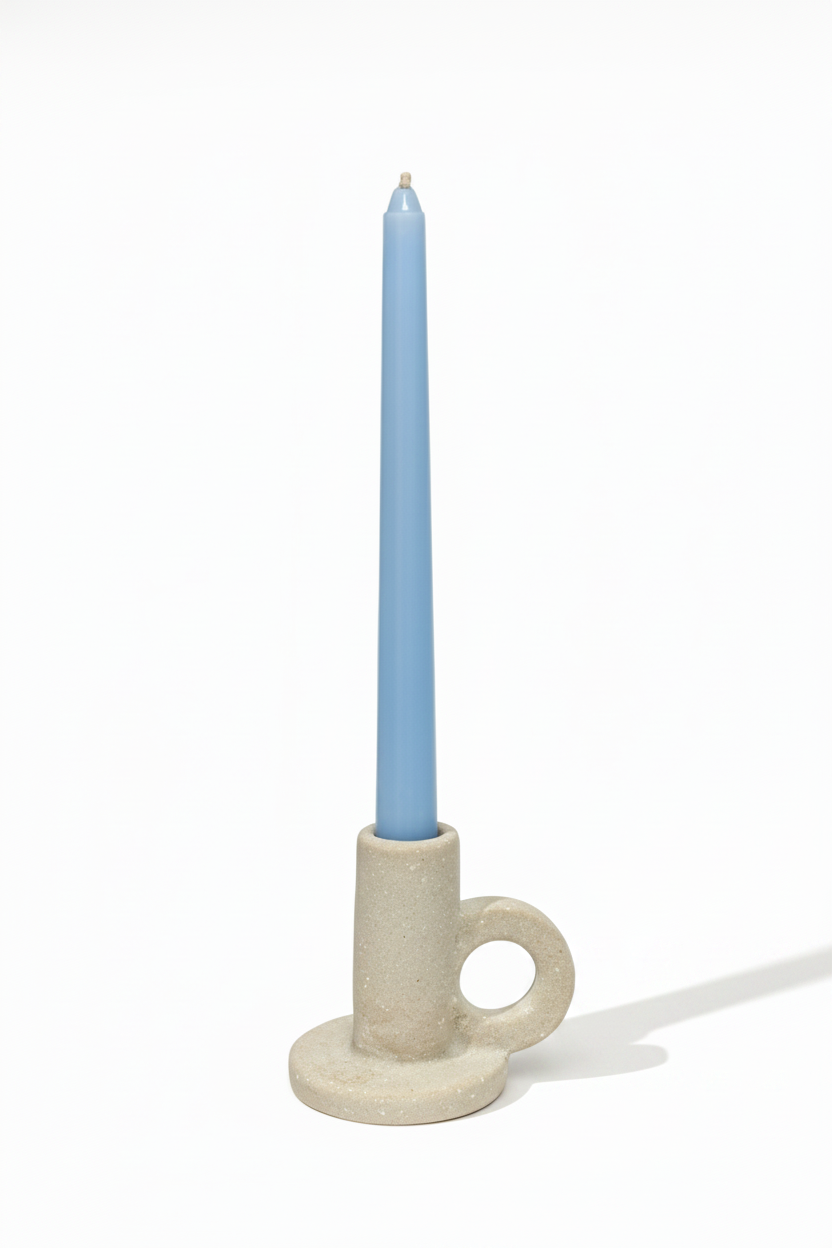 פמוט בטון ANTIQUE סהרה 10 ס''מ