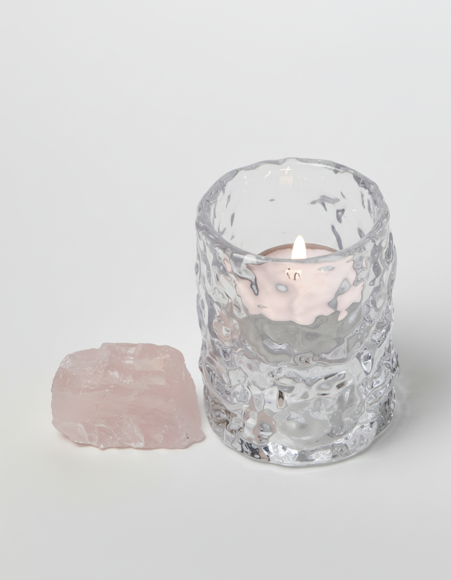 פמוט זכוכית YAM  7.5 ס"מ