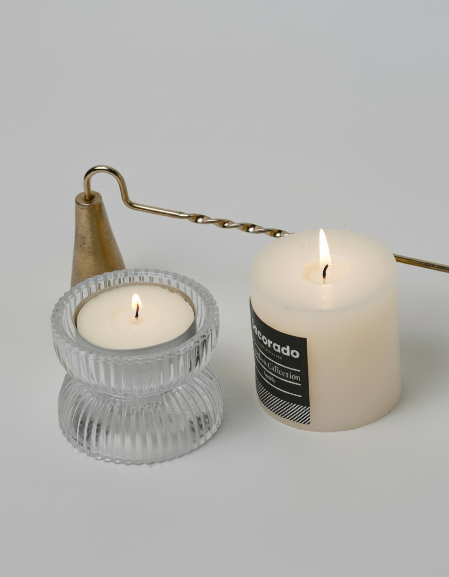 פמוט זכוכית קוניאק 8 ס"מ