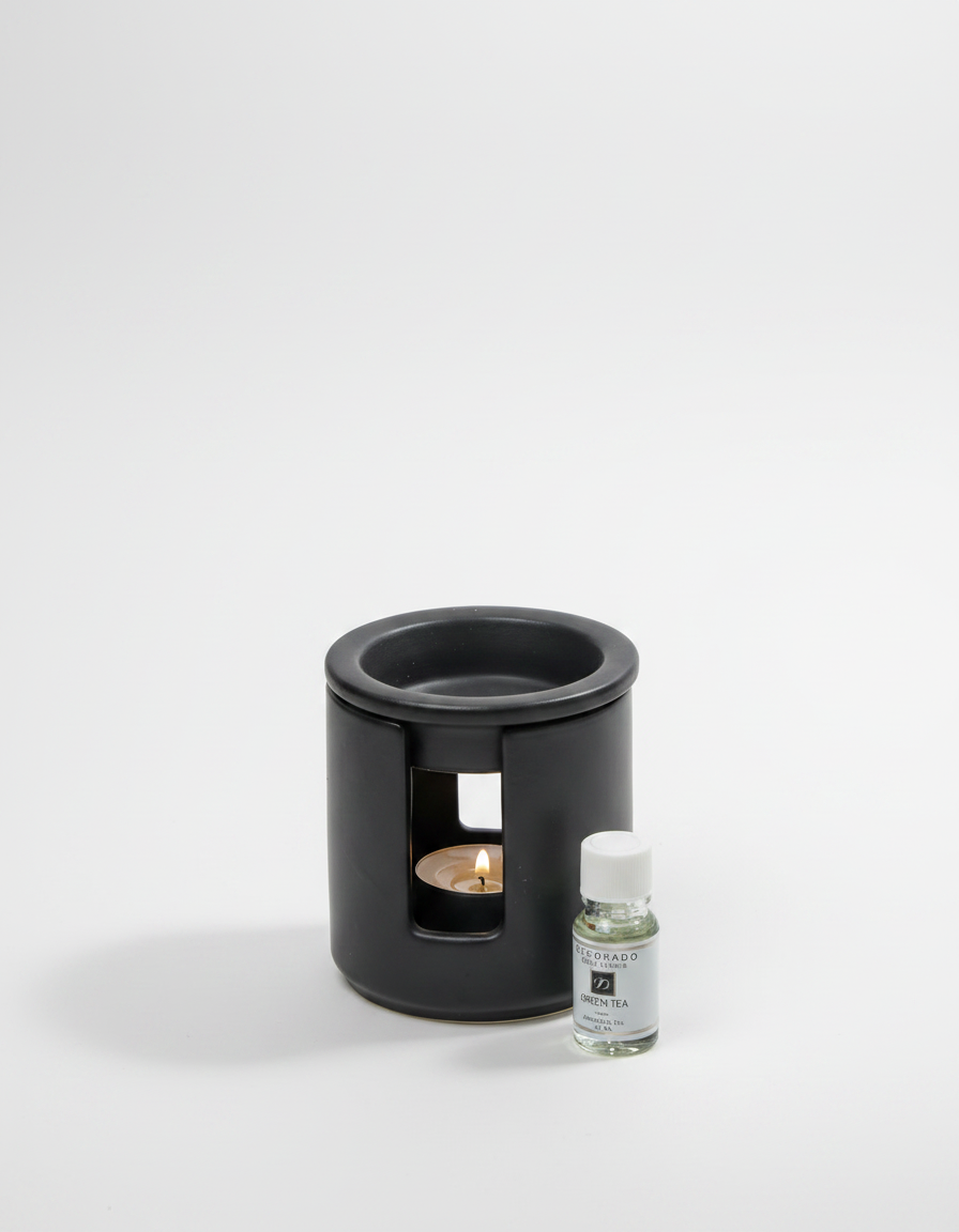 מבער שמנים נורדי שחור 10 ס"מ