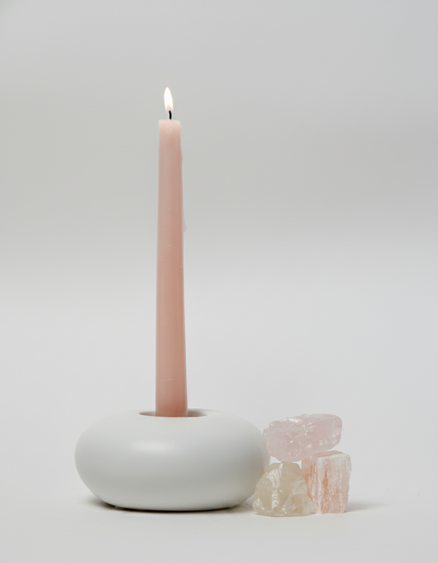 פמוט חרס שטוח 12*5 ס"מ