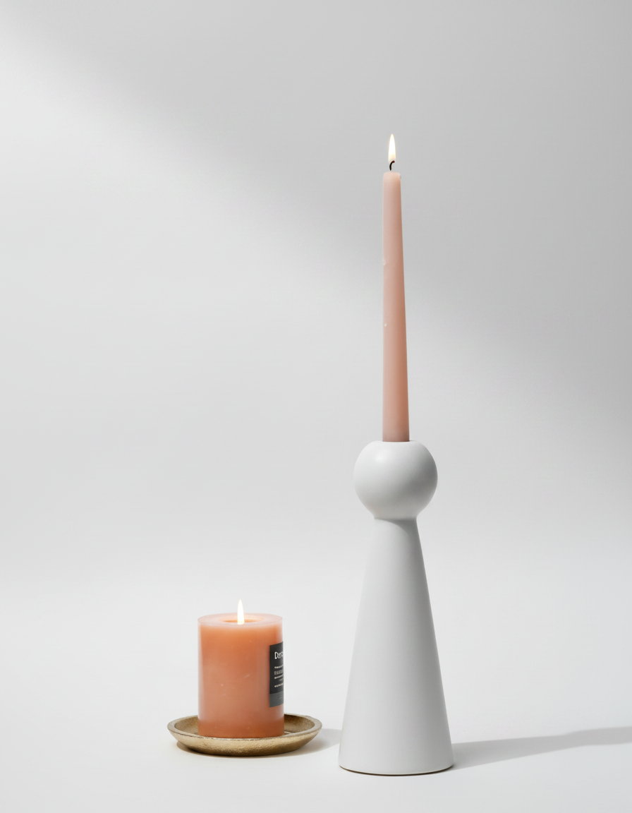 פמוט חרס פנינה גדול 8*25 ס''מ