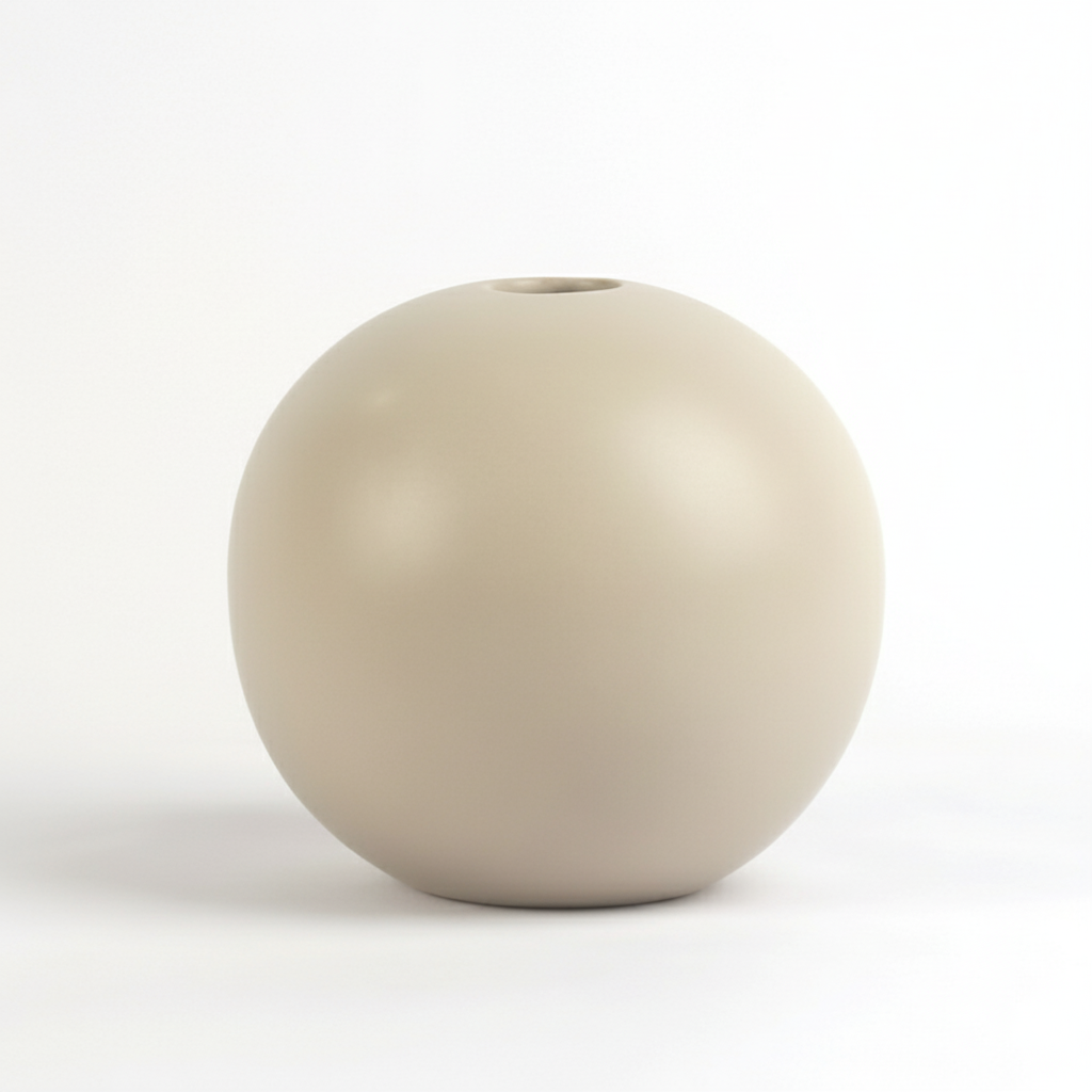 כד חרס  אפור אבן SNOW BALL S  12 CM