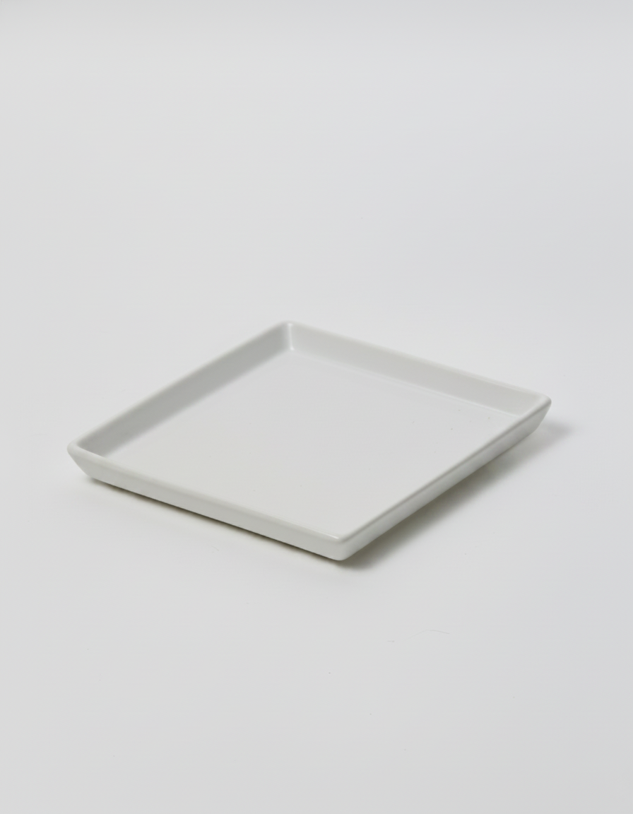 מגש חרס ריבועי עם שוליים 15 ס"מ