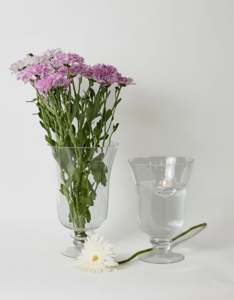 ואזה זכוכית גביע - 25 ס"מ