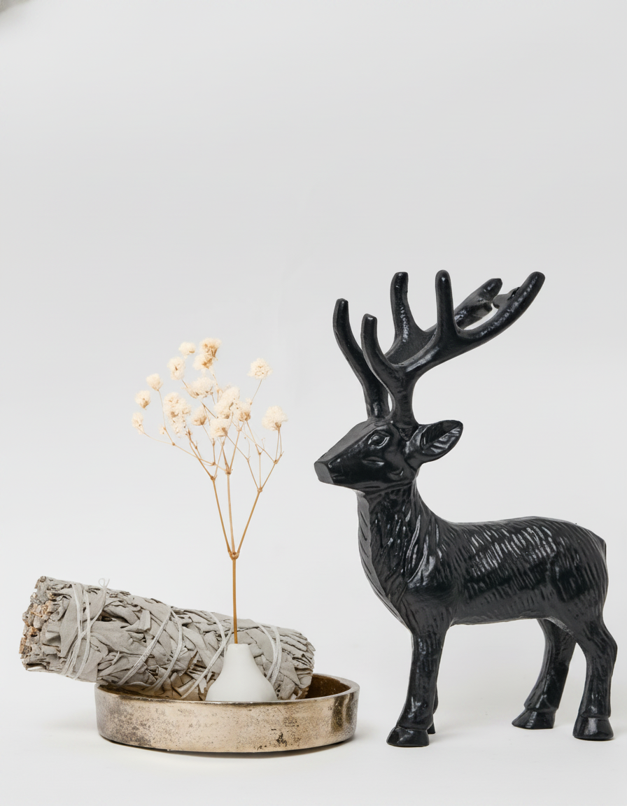 פסל דקורטיבי אייל שחור