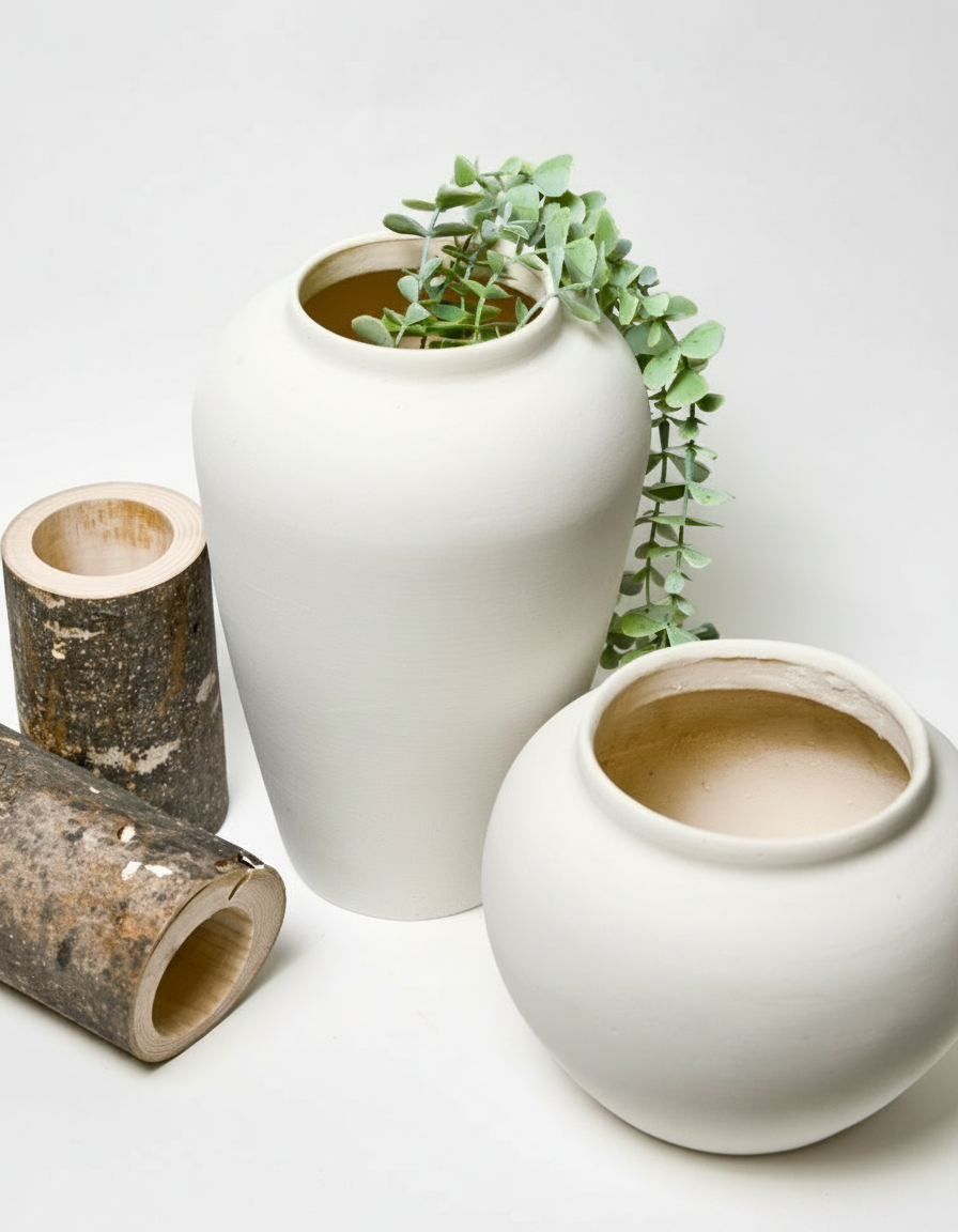 כד LILI בטון לבן 17 ס"מ WP