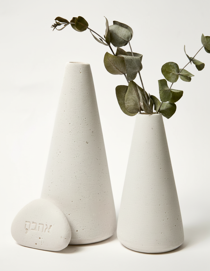 כד מגדלור בטון לבן