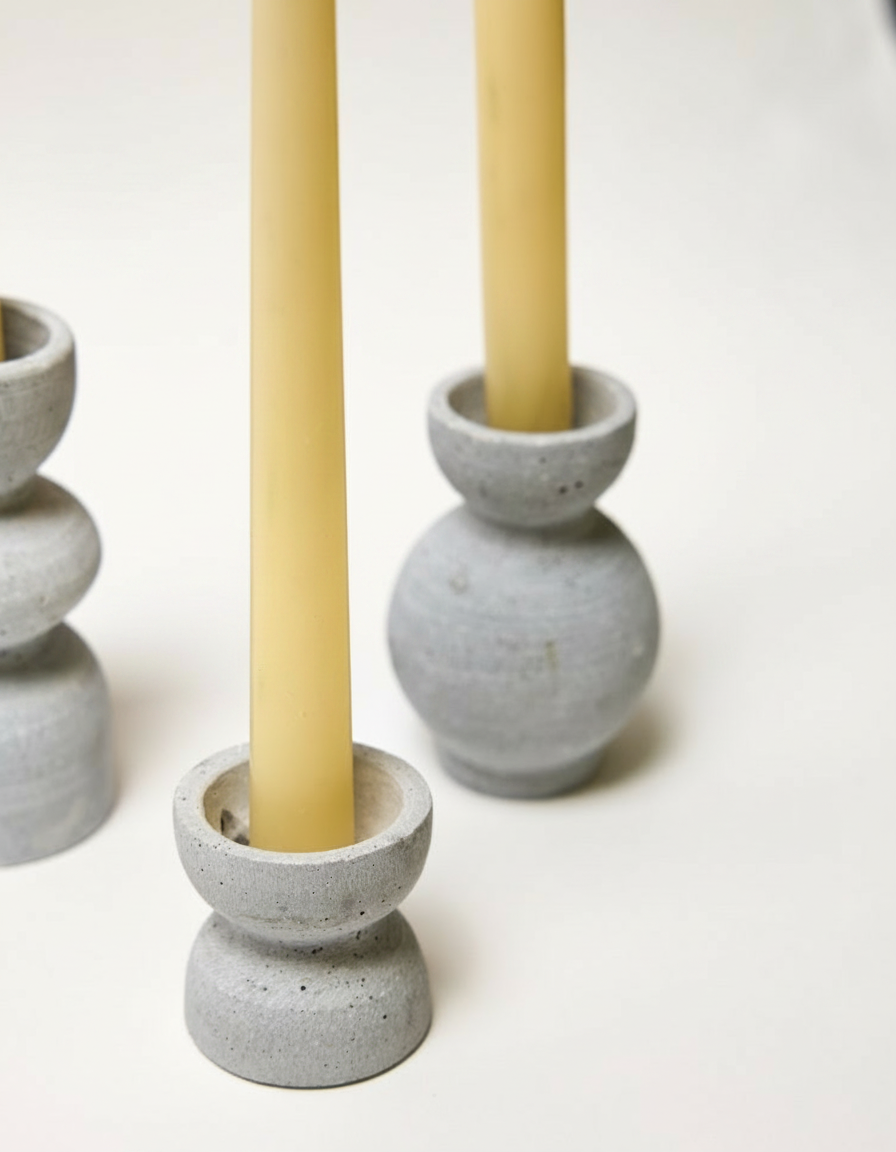 פמוט BOW בטון - 5 ס"מ